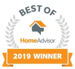 HomeAdvisor Best of 2019 badge.