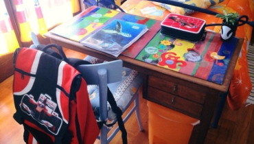 Photo of a child's desk