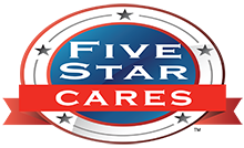 Five Star Cares Badge Five Star Cares Badge.