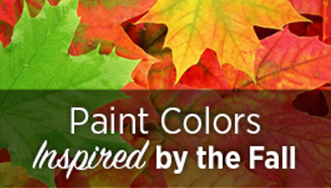 Blog title superimposed over a photo of fall colored fallen leaves, Five Star Painting logo in the top right.